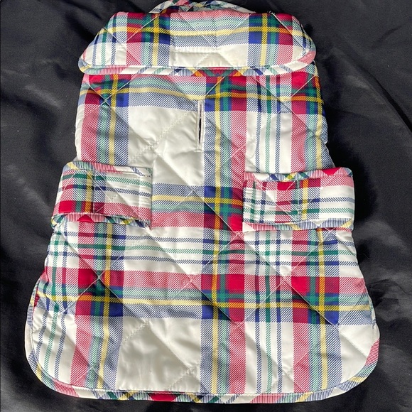 Red and Blue Plaid Dog Coat - Picture 1 of 3
